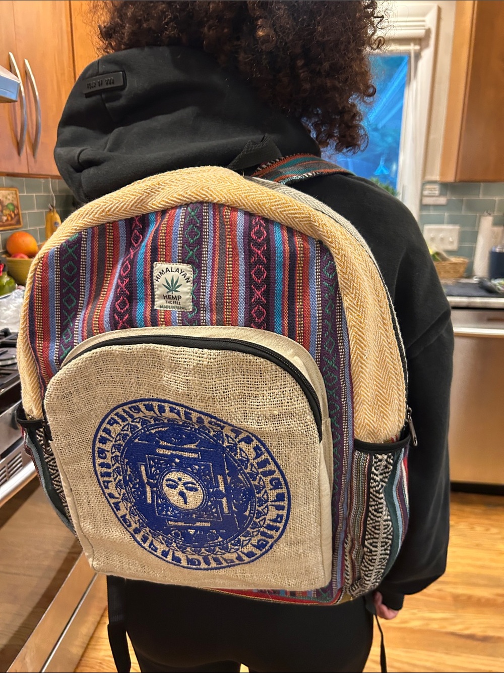 Himalayan Hemp (thc free) multi woven  Backpack